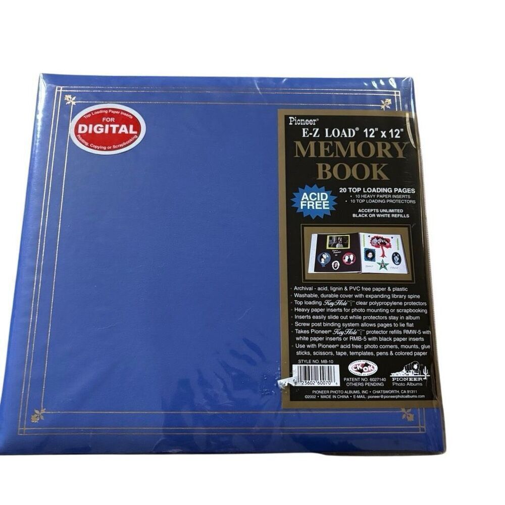 Pioneer E-Z Load 12” x 12” Blue Memory Book *New*